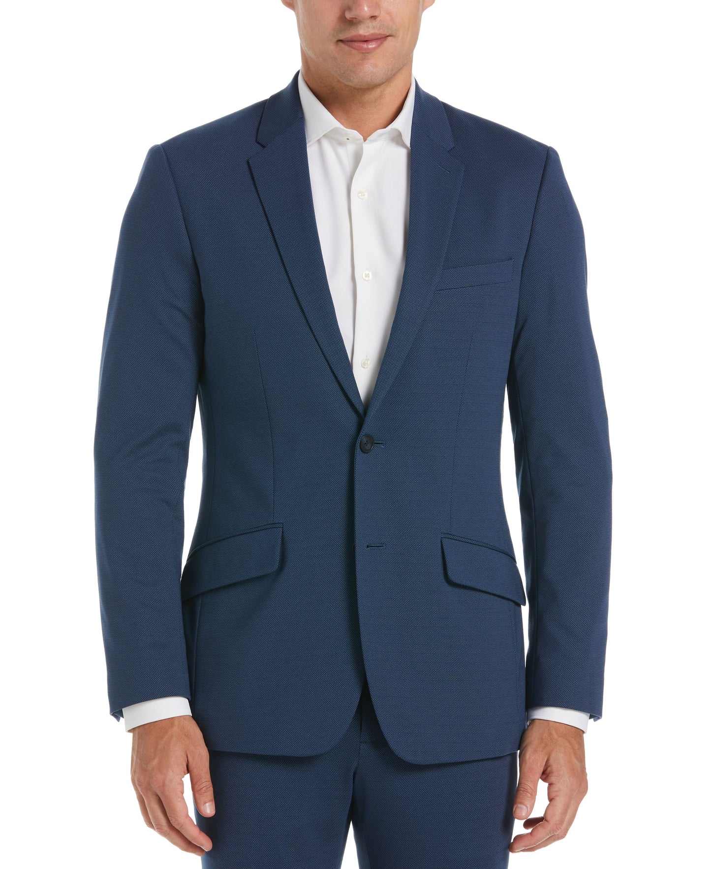 Very Slim Fit Azure Textured Stretch Knit Suit