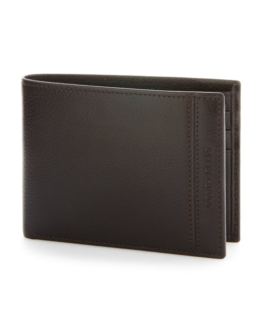 Brown Genuine Leather Glazed Wallet