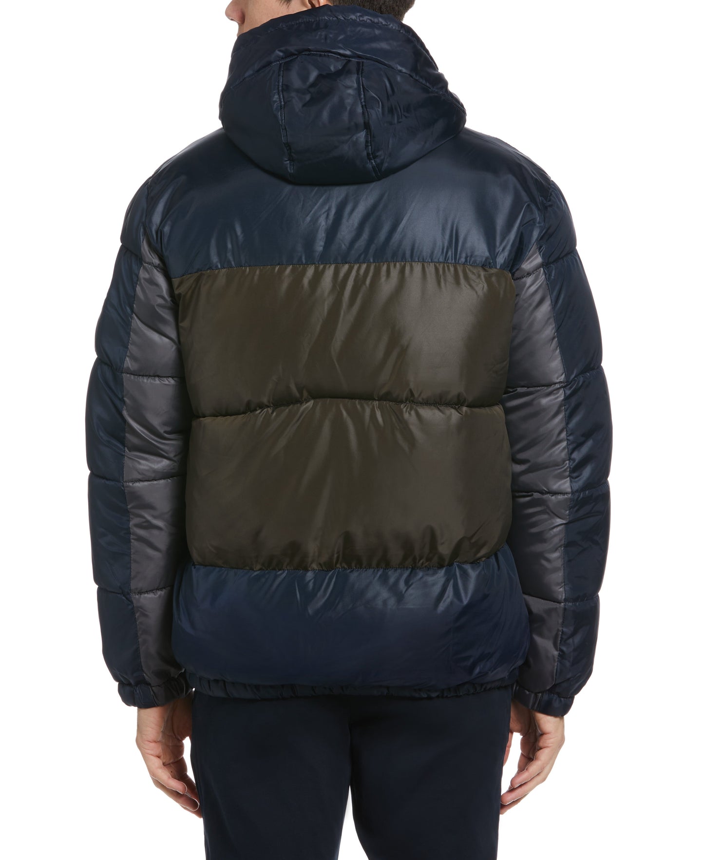 Colorblock Hooded Puffer Jacket
