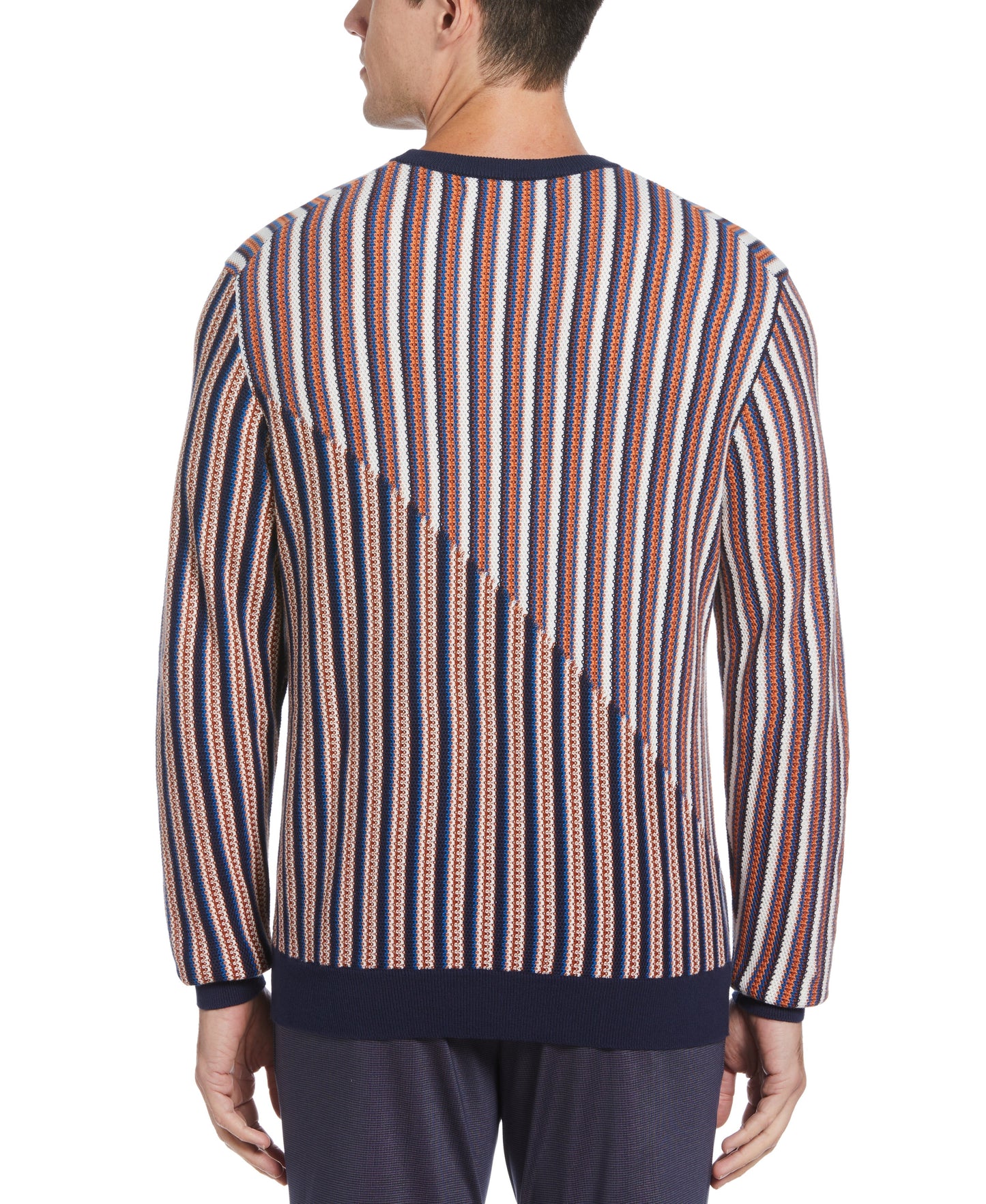 Diagonal Knit Stretch Sweater