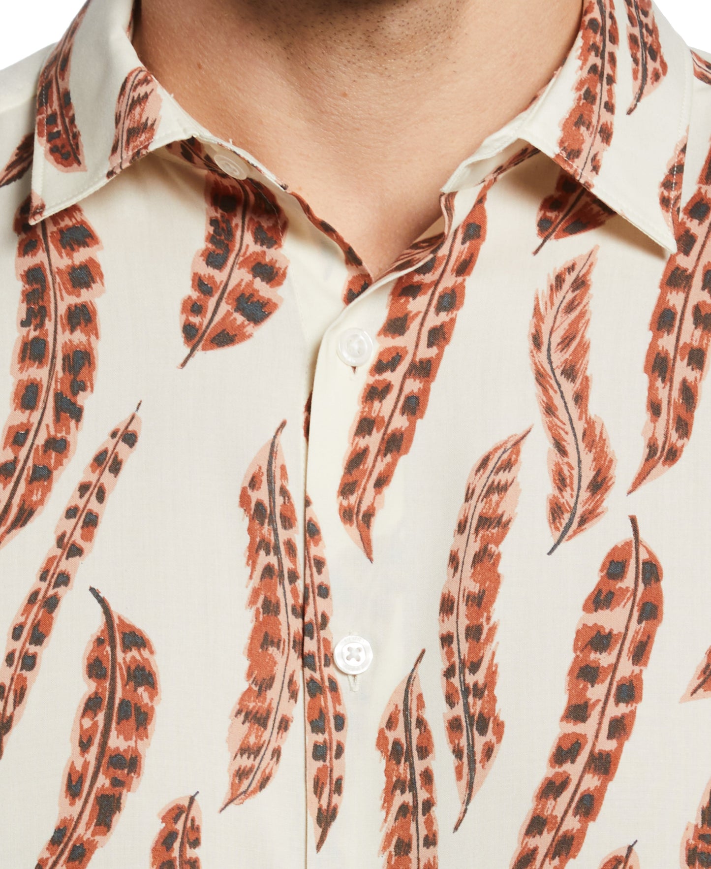 Feather Print Soft Shirt