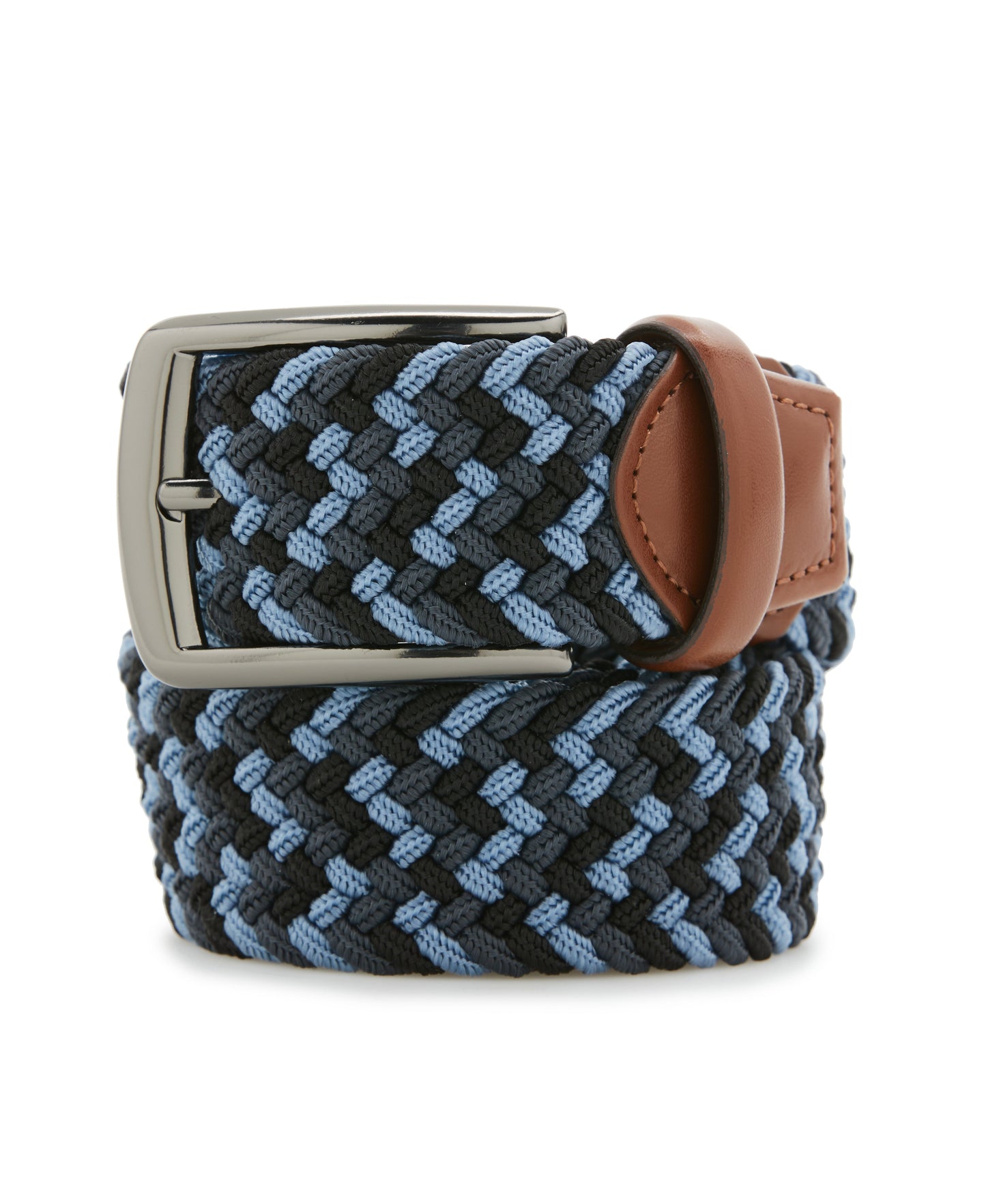 Happy Blue and White Stretch Belt