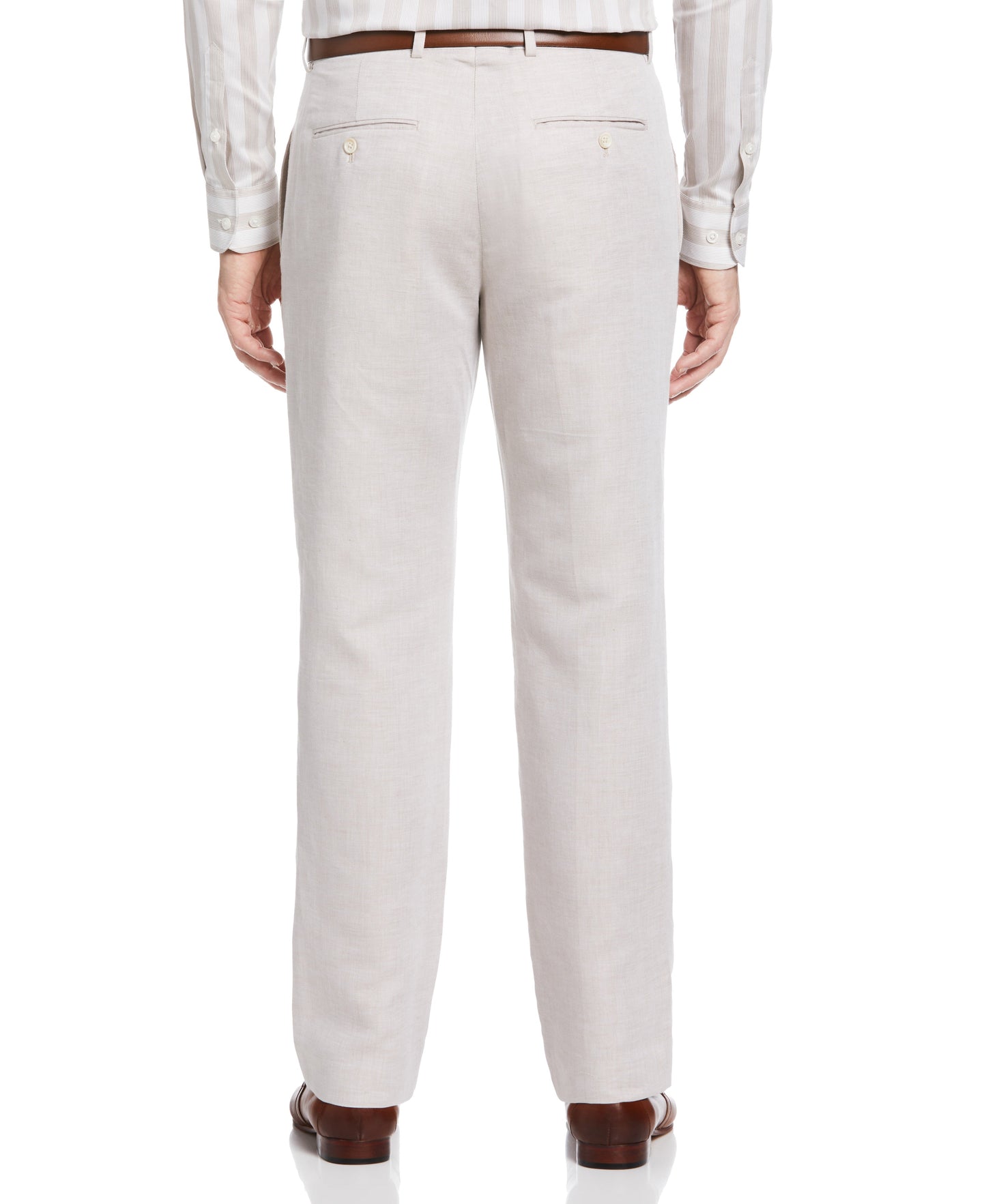 Linen Blend Solid Twill Pant