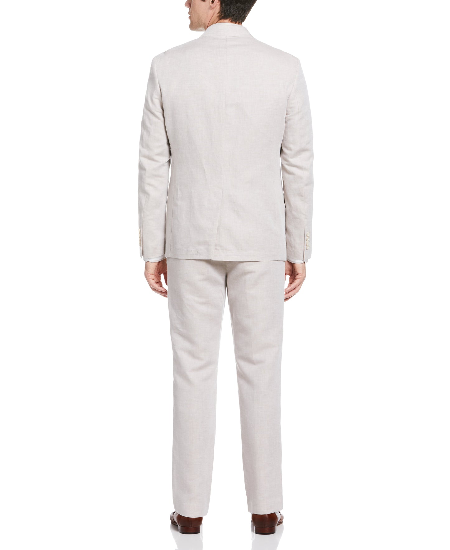 Linen Blend Solid Twill Suit