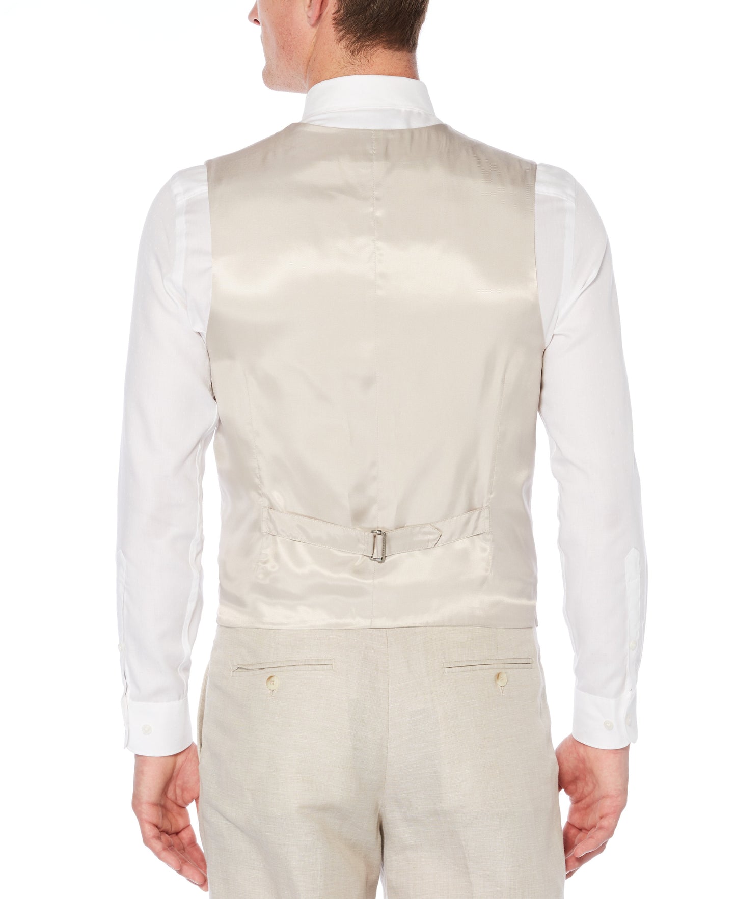 Linen Cotton Herringbone Suit Vest