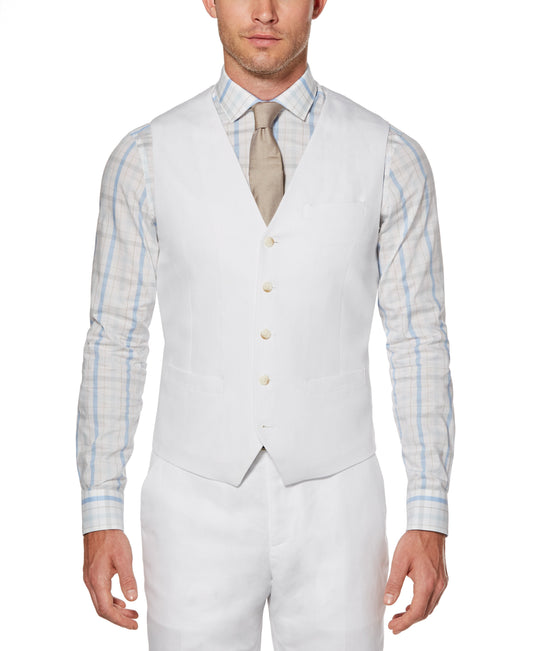 Linen Cotton Twill Suit Vest