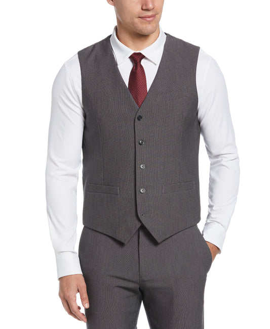 Micro Houndstooth Stretch Suit Vest