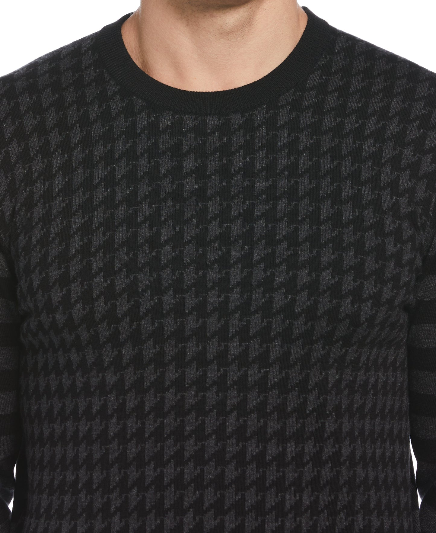 Mix Pattern Crew Neck Sweater