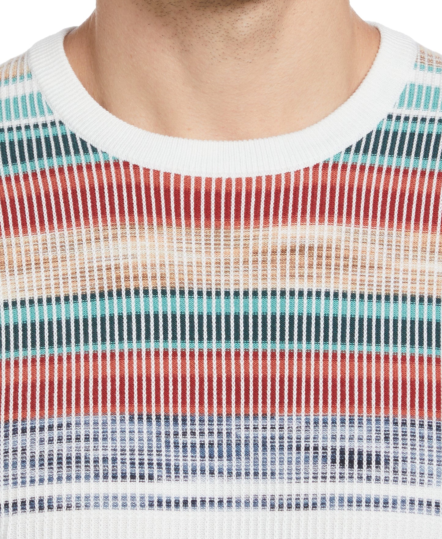 Ombre Stripe Plaited Sweater Tee