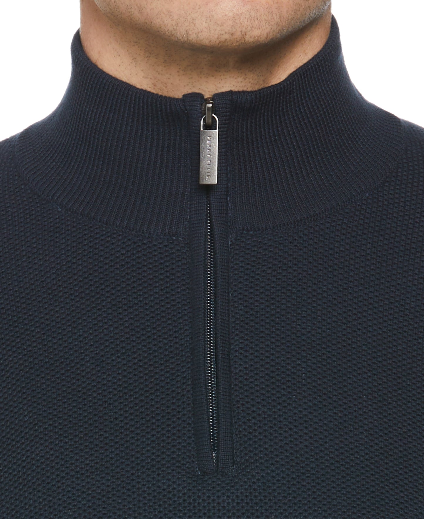 Ribbed Quarter Zip Sweater