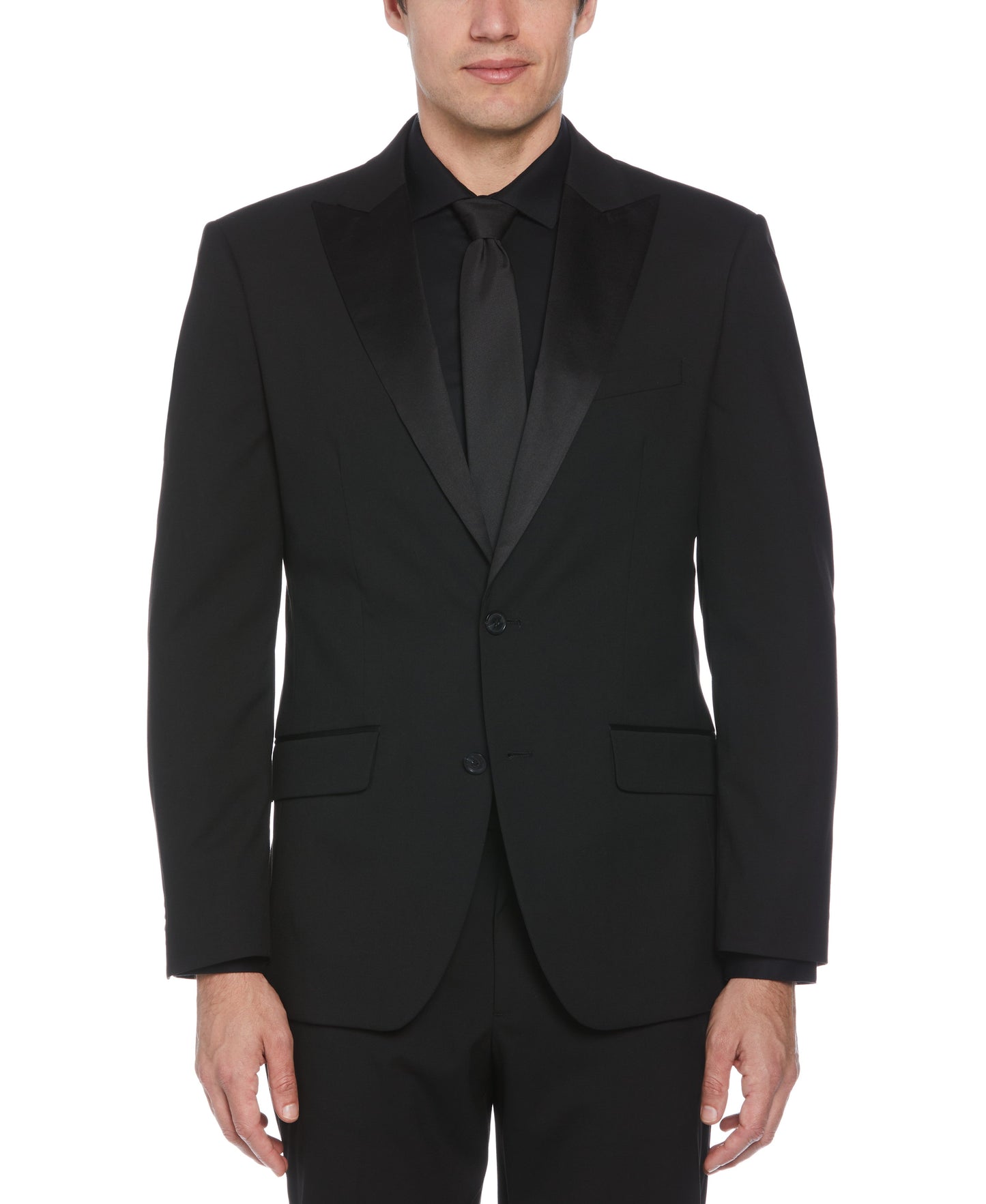 Satin Piecing Tuxedo Jacket