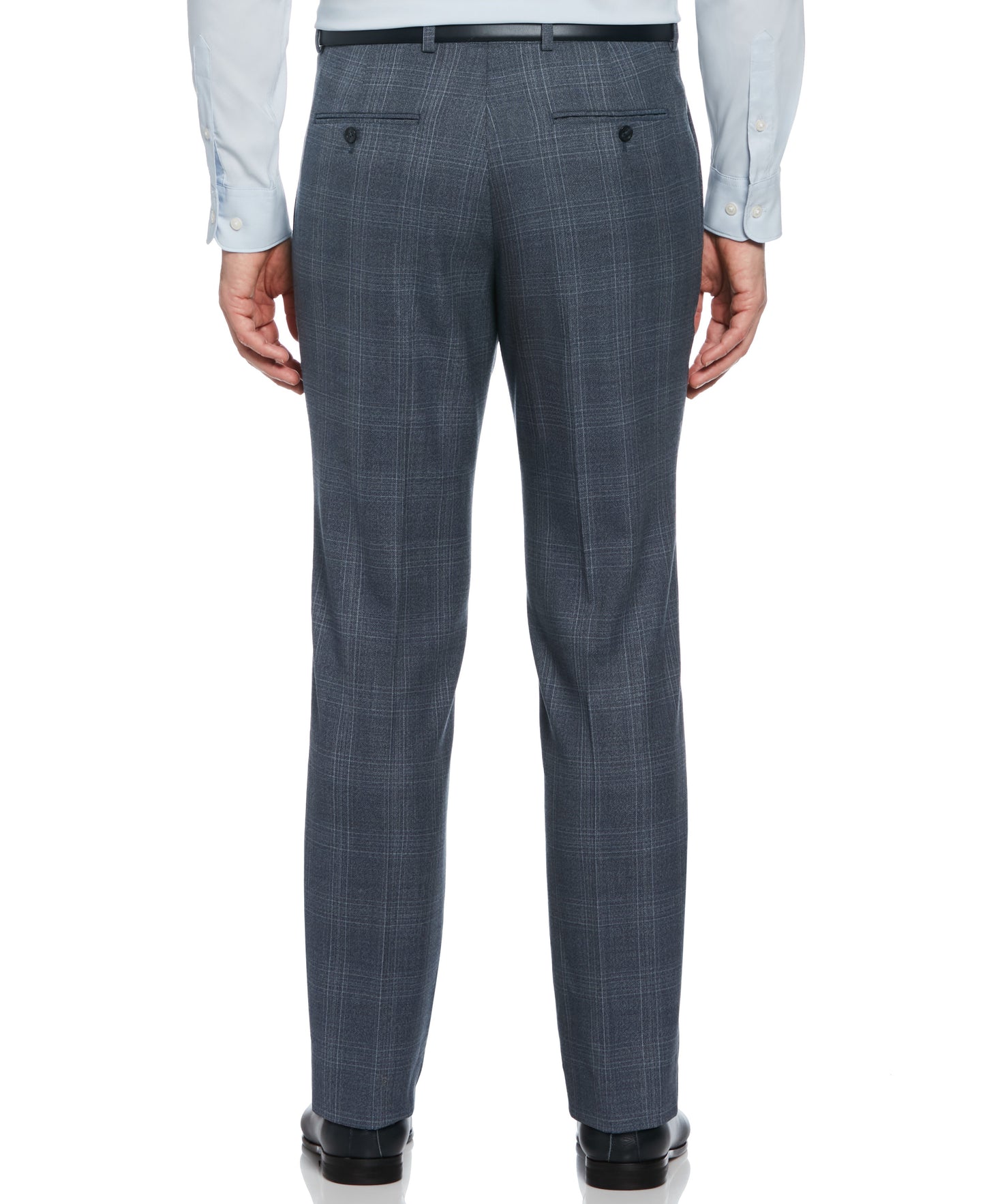 Slim Fit Flat Front Textured Suit Pant