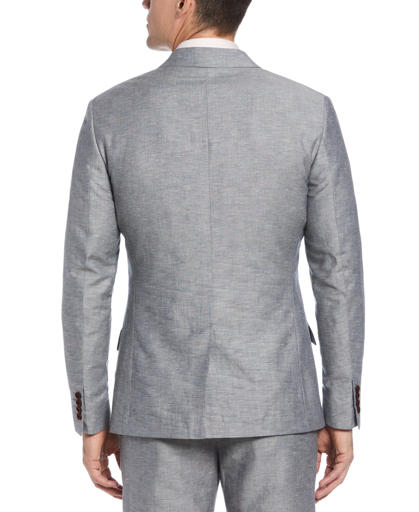 Slim Fit Linen Blend Textured Suit Jacket