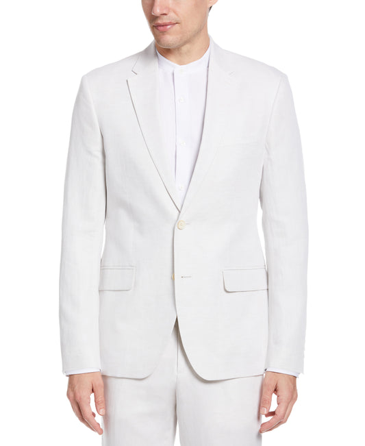 Slim Fit Linen Blend Twill Suit Jacket
