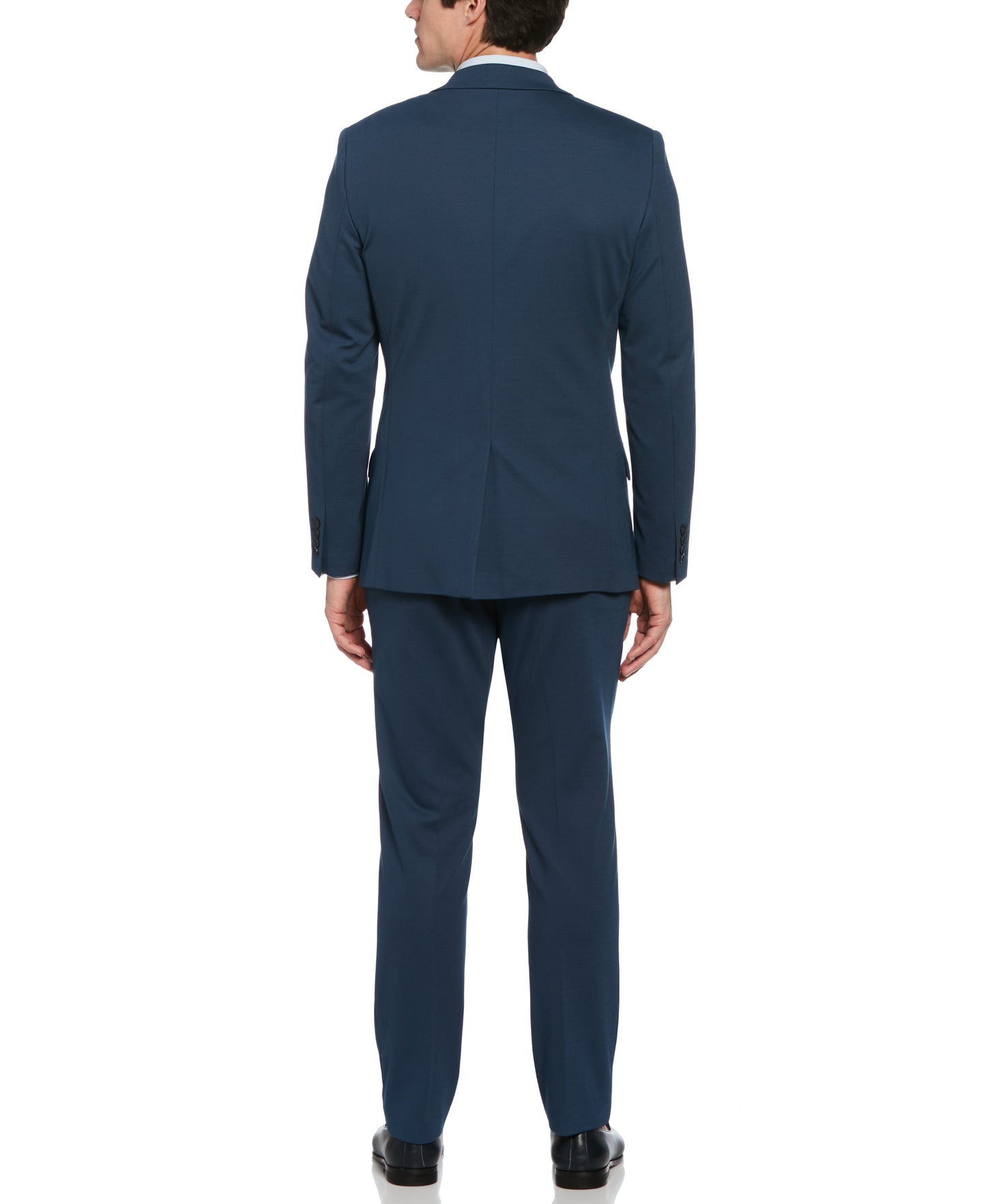 Slim Fit Stretch Azure Knit Suit