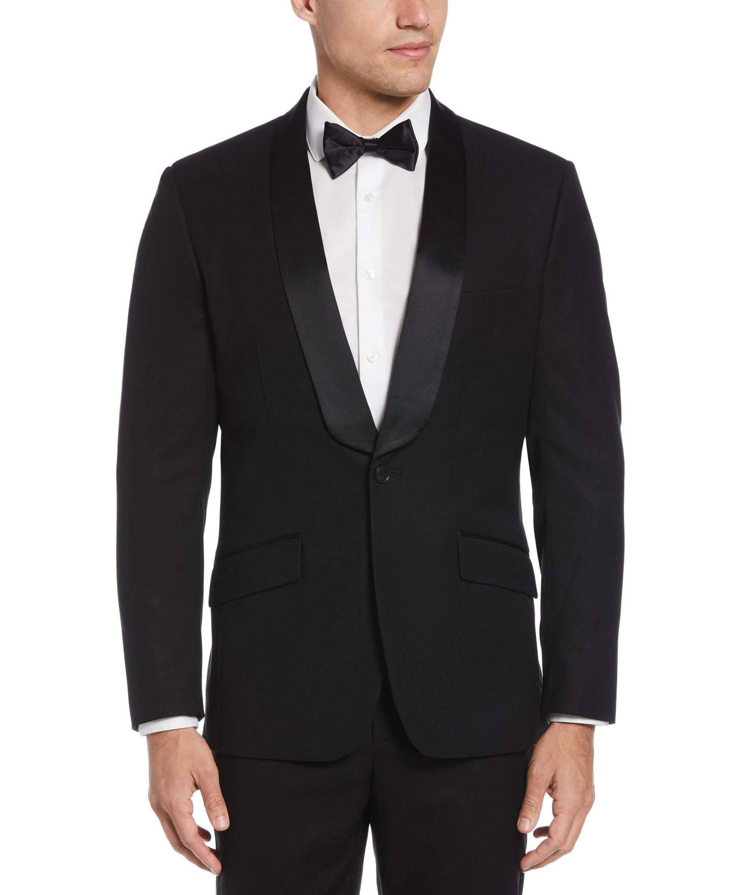 Slim Fit Textured Tuxedo Jacket