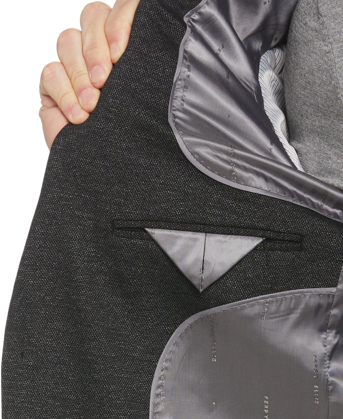 Slim Fit Two Tone Smart Knit Suit Jacket