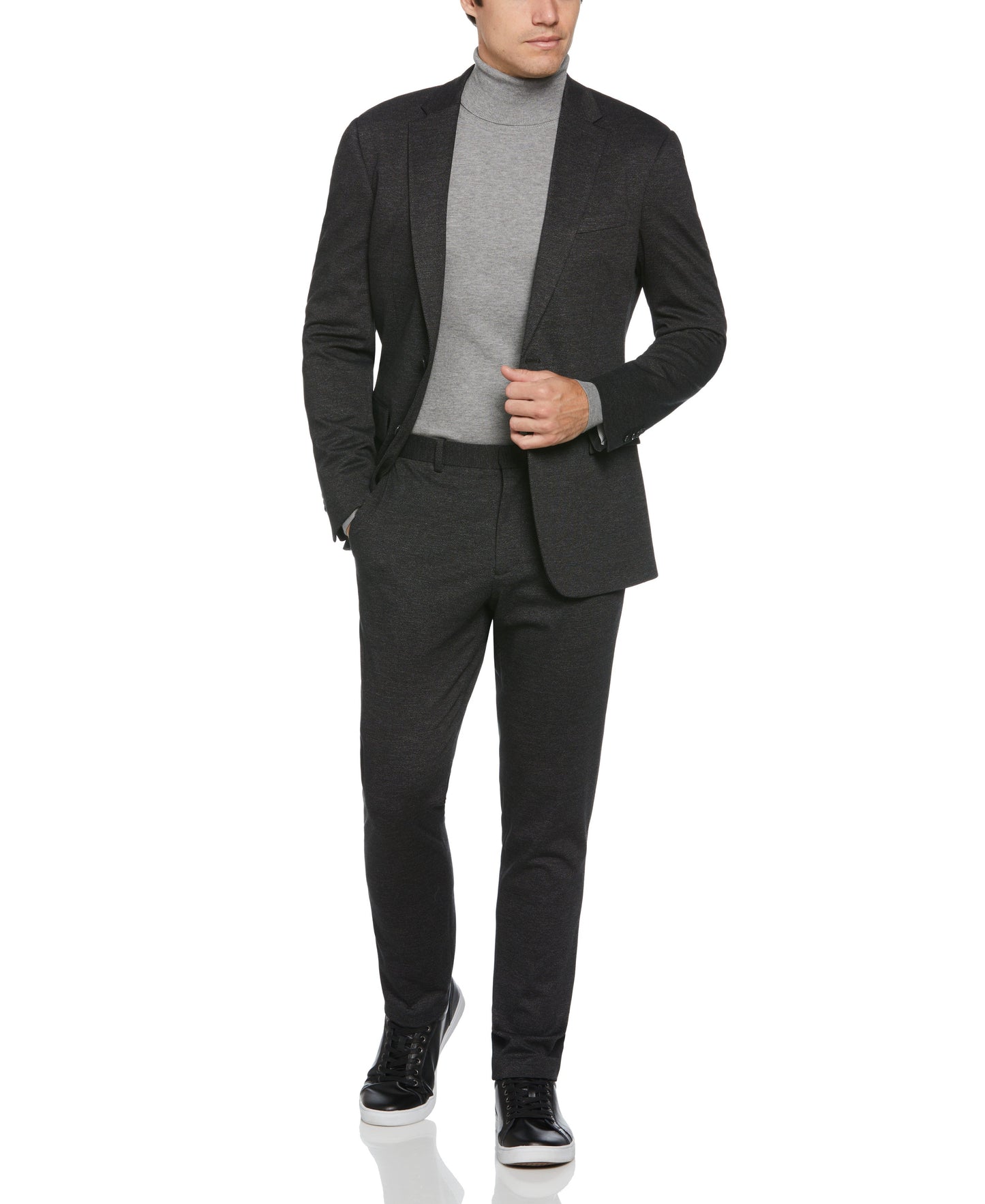Slim Fit Two Tone Smart Knit Suit Jacket