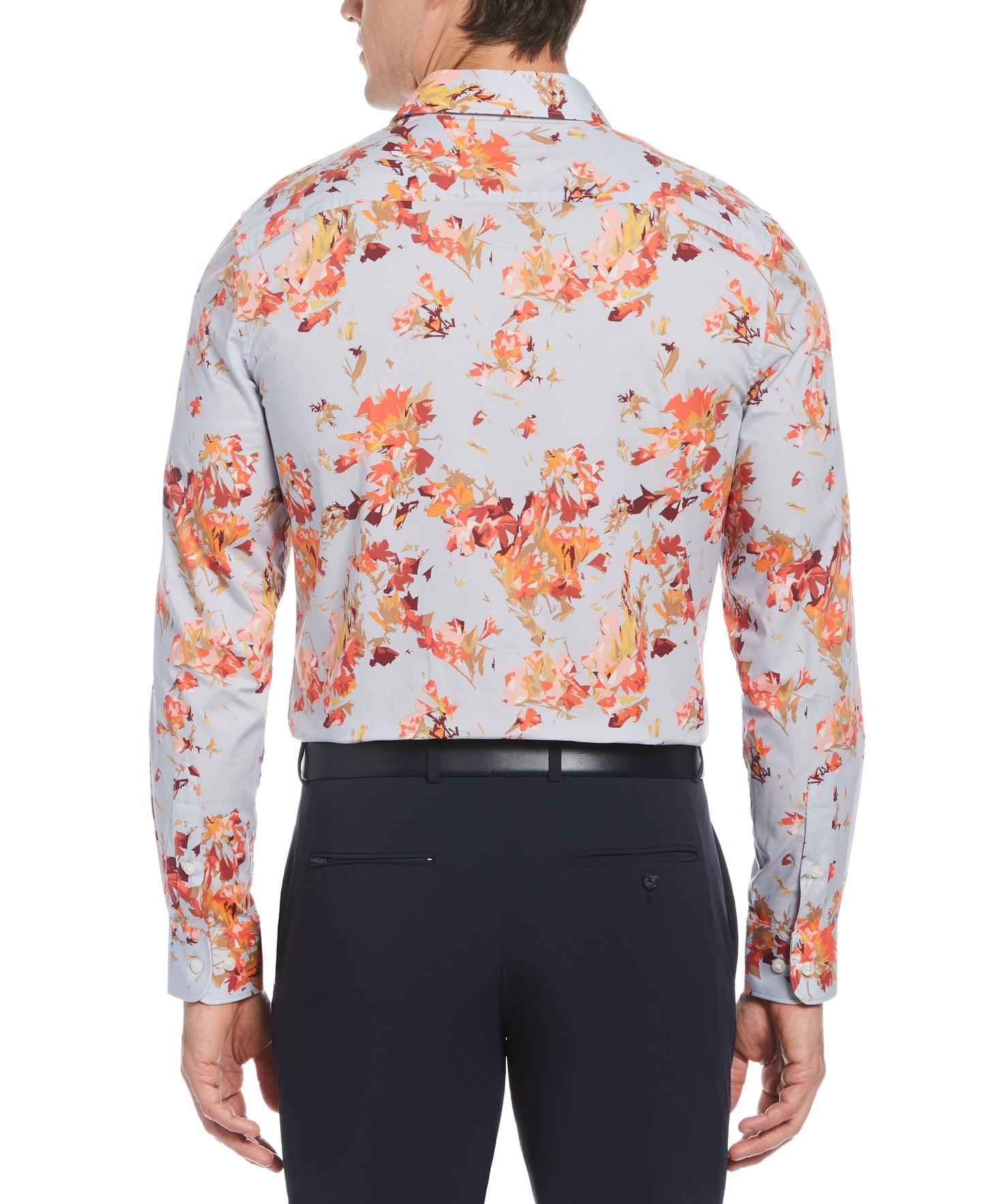 Tall Multi-Color Floral Print Stretch Shirt