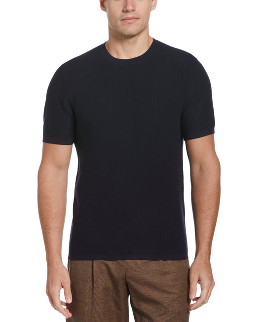 Tech Knit Vertical Ribbed Sweater Tee
