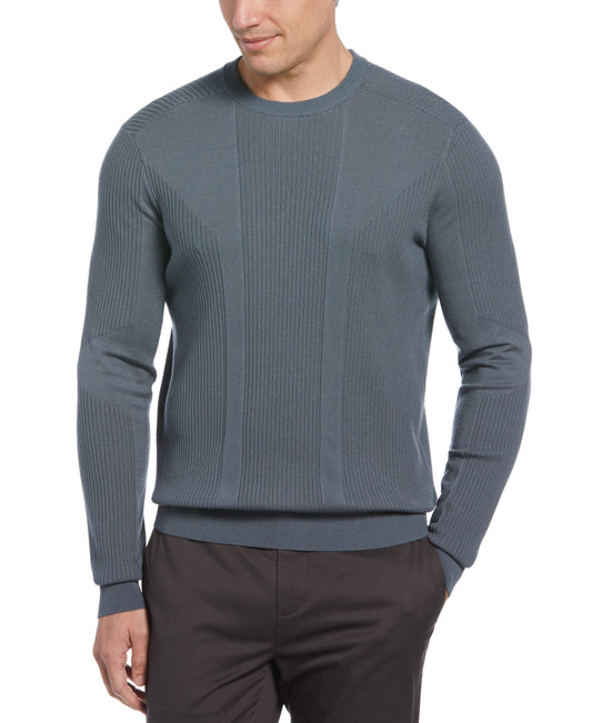 Tech Ribbed Crew Neck Sweater