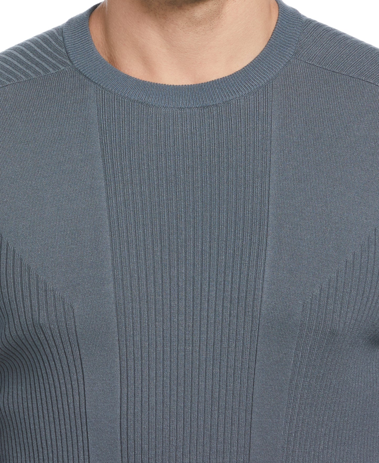 Tech Ribbed Crew Neck Sweater