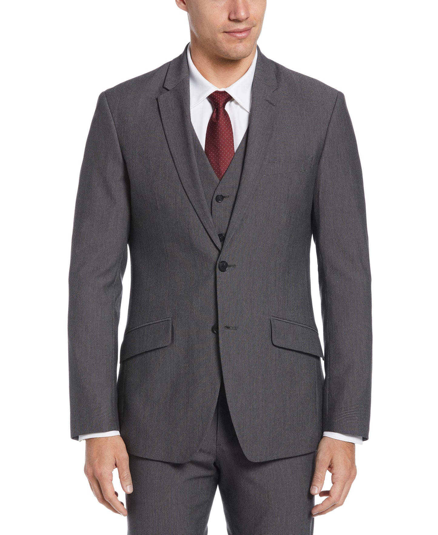 Very Slim Fit Stretch Micro Houndstooth Suit